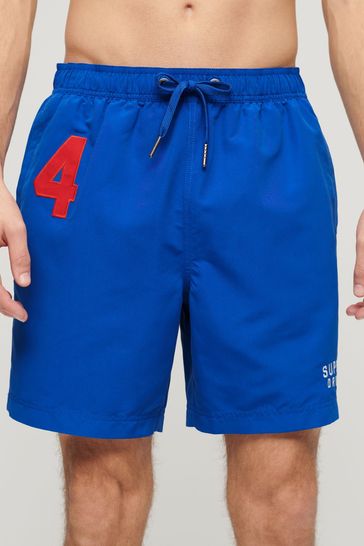 Superdry Blue Vintage Polo Shirt 17" Swim Shorts
