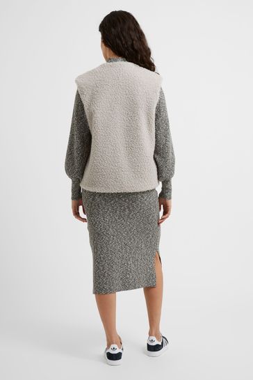 Buy Great Plains Grey Winter Fluffy Gilet from Next Denmark