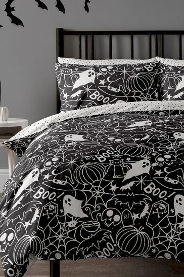 Copenhagen Home Black Death Doodle Duvet Cover & Pillowcase Set