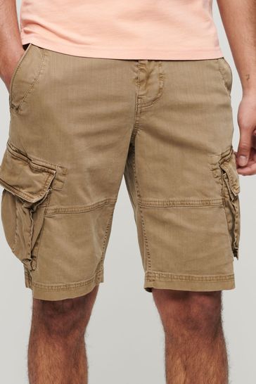 Superdry khaki shorts discount