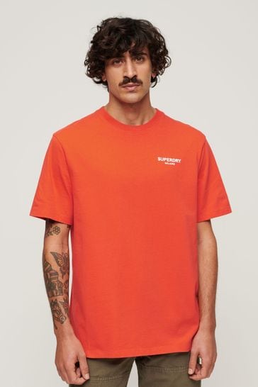 Superdry Orange Luxury Sport Loose T-Shirt