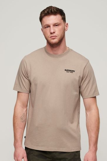 Superdry Brown Luxury Sport Loose T-Shirt