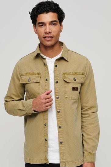 Superdry Green Canvas Workwear Overshirt