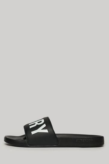 Black superdry sliders on sale