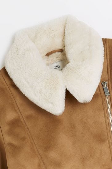 River island tan aviator jacket shop