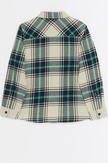 Buy River Island Cream Boys Preppy Check Shirt from Next Netherlands