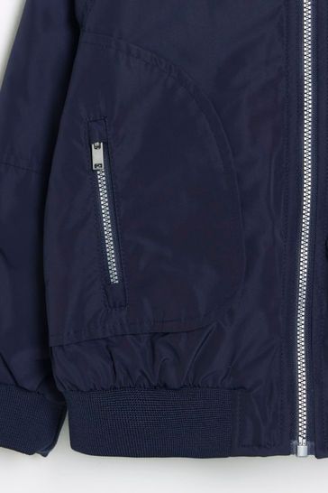 Navy bomber jacket mens river island sale
