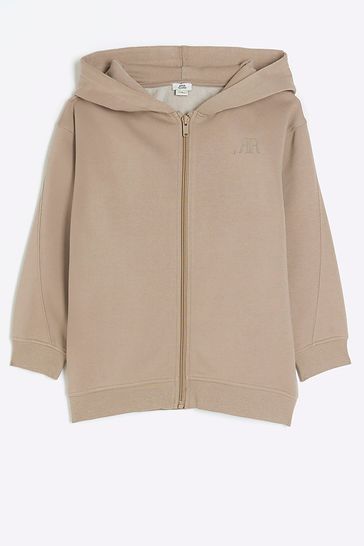 Buy River Island Natural Boys Zip Up Hoodie from Next USA