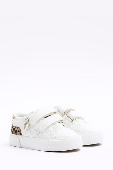 Girls leopard clearance trainers
