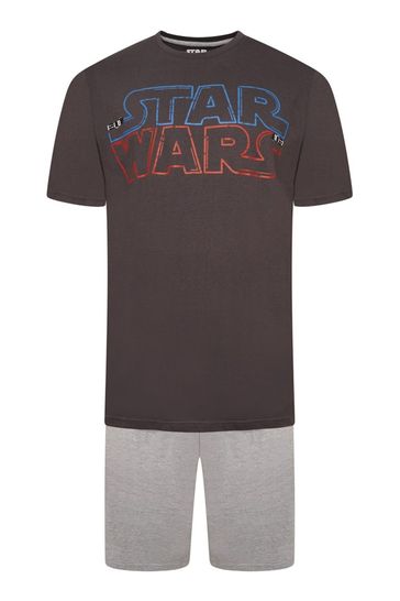 Brand Threads Grey Star Wars Mens Short Pyjama Set