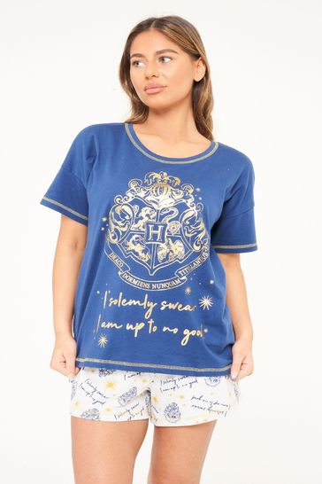 Brand Threads Blue Harry Potter Ladies Short Pyjama Set