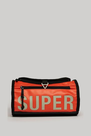 Superdry Orange Tarp Wash Bag