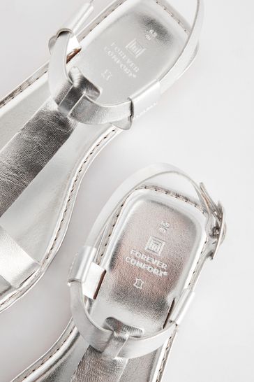 Silver t bar sandals uk online