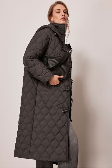 Buy Mint Velvet Grey Quilted Layered Parka from Next Denmark