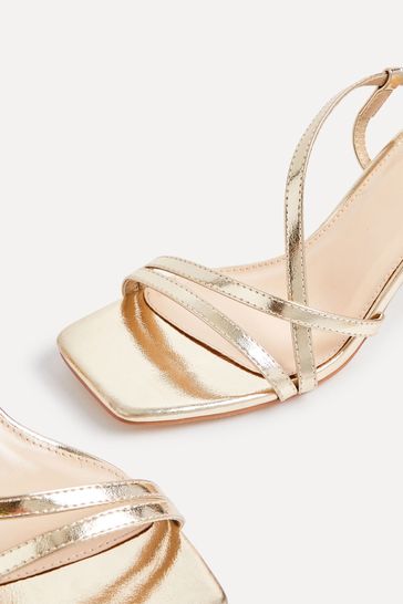 Gold strappy sandals uk best sale