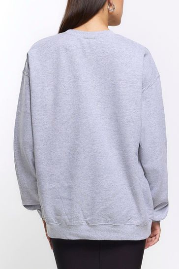 River island grey sweatshirt shop