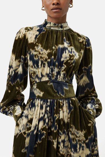 Jigsaw green velvet dress cheap