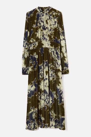 Jigsaw green velvet dress discount