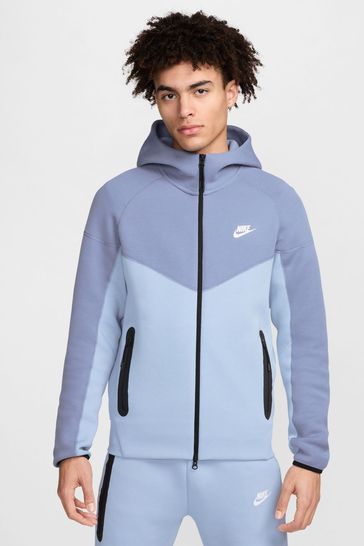 Nike Light Blue Tech Fleece Full Zip Hoodie