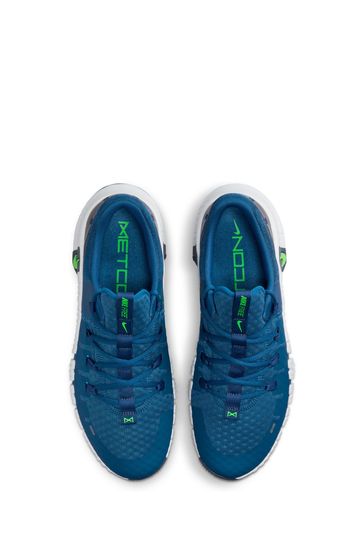 Buy Nike Blue White Free Metcon 5 Training Trainers from Next Denmark