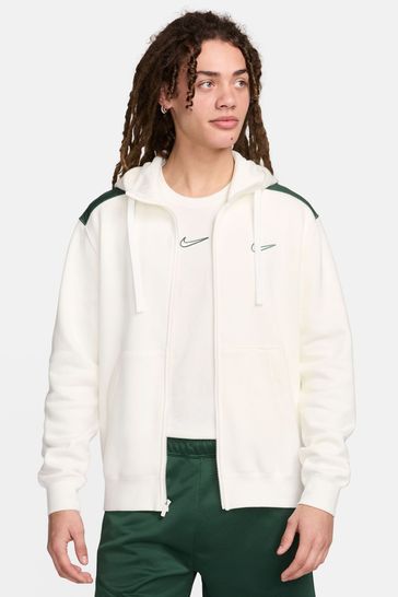 Nike White Sportswear Colour Block Pullover Hoodie