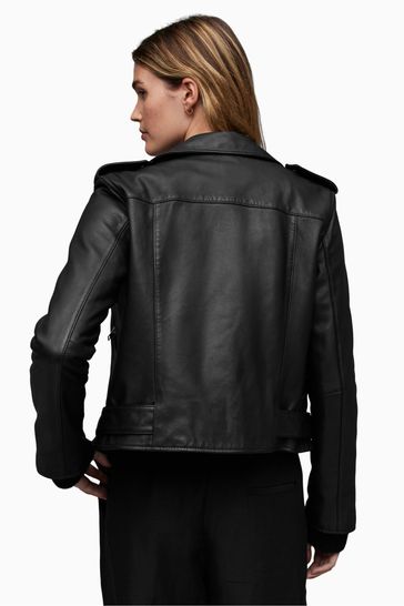 Allsaints balfern leather best sale jacket