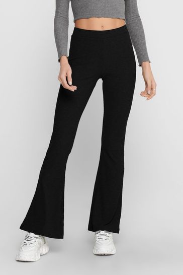 ONLY Black Flared Jersey Trousers