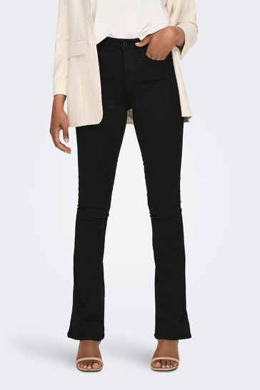 High waisted stretch flare jeans shop