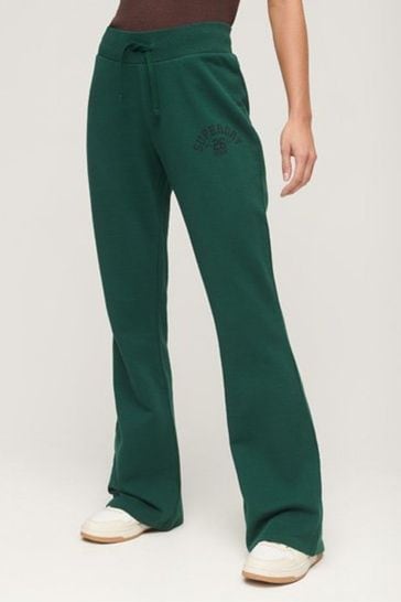 Superdry Green crome Athletic Essential Jersey Flare Joggers