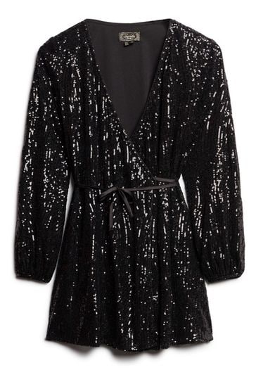 Black sequin on sale wrap