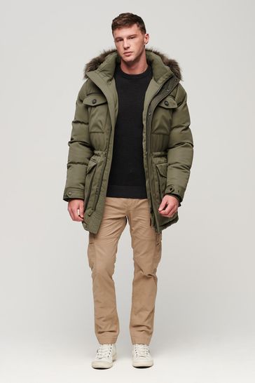 Buy Superdry Green Chinook Faux Fur Parka Coat from Next USA