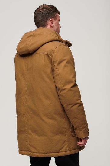 Buy Superdry Brown Workwear Hooded Parka Jacket from Next USA