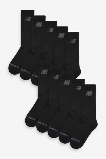 New Balance Black of Crew Socks 10 Pack