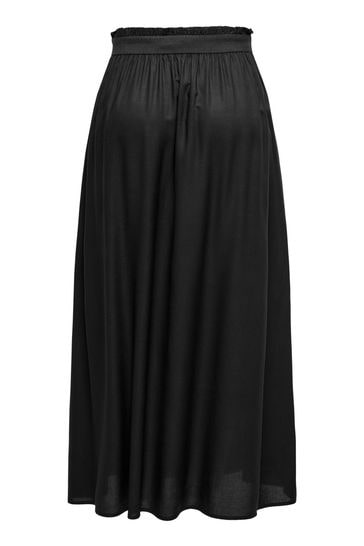 Black jersey midi skirt online
