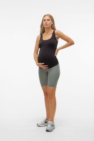 Mamalicious Green Maternity Over The Bump Seamless Support Shorts