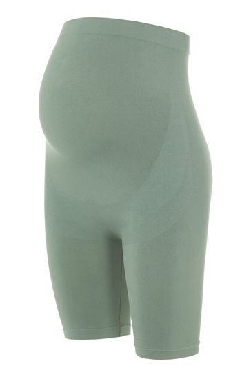 Buy Mamalicious Green Maternity Over The Bump 100 Cotton Seamless Support Shorts from Next Bahrain