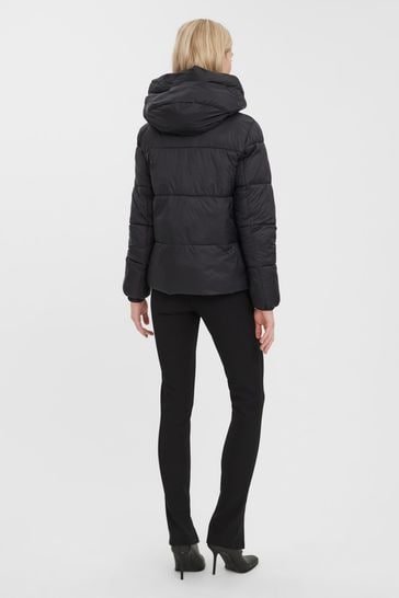 Buy VERO MODA Black Short Padded Hooded Jacket from Next Lithuania
