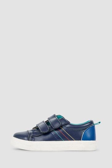 Buy JoJo Maman Bebe Navy Leather Trainers from Next Bahrain