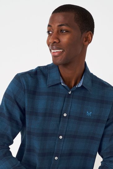 Blue cotton casual shirt sale