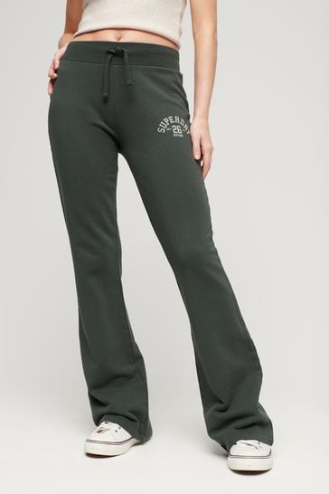 Superdry Green Athletic Essential Jersey Flare Joggers