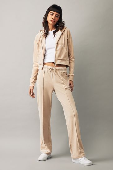 Buy Juicy Couture Velour Straight Leg Trackpants With Diamante Branding from the Laura Ashley online shop