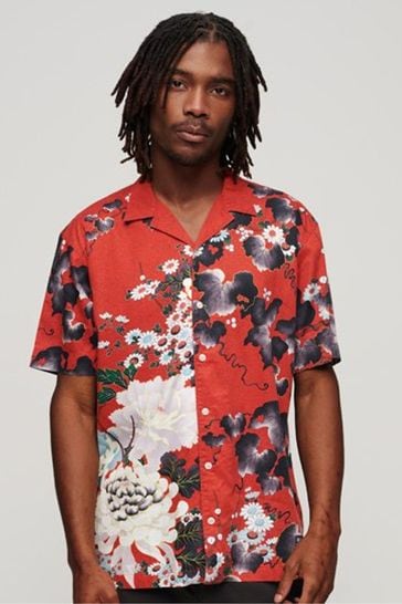 Superdry red shirt hot sale