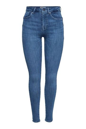 Buy ONLY Blue 100 Cotton Power Push Up Skinny Jeans from Next Bahrain