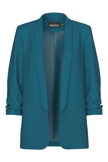 Long cotton blazer deals