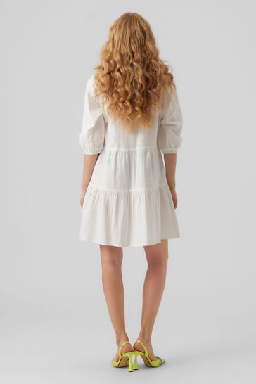 Vero moda linen smock dress sale