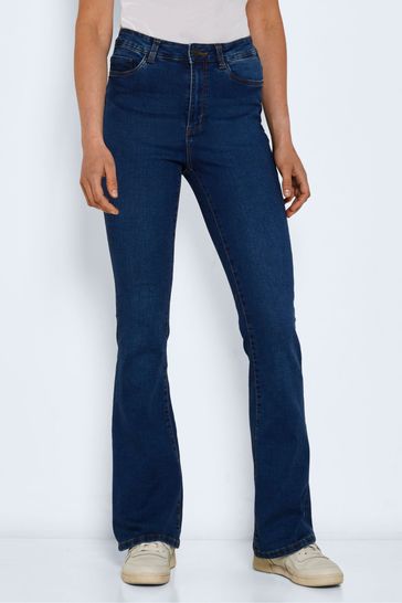 NOISY MAY Blue High Waisted Flare Jeans