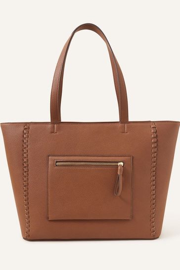 Buy Accessorize Natural Front Pocket Tote Bag from Next Luxembourg
