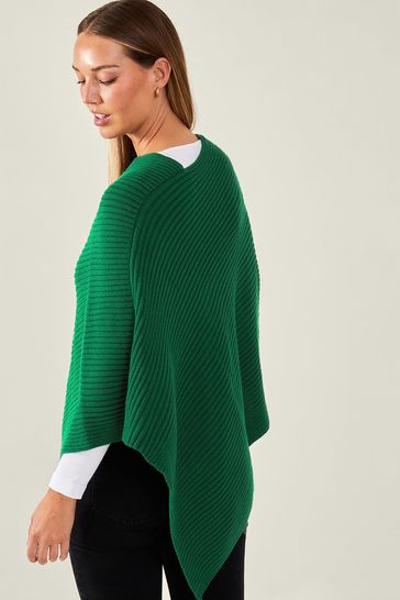 Green poncho sweater shop