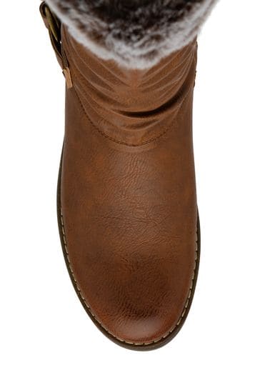 Mid calf fur lined boots store