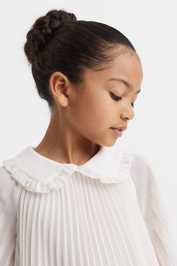 Pleated collar sale dress